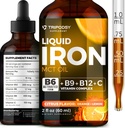 Kadınlar ve Erkekler için Sıvı Demir Tamam - B6, B9, B12, Aemi için C vitamini, Blood Builder, Red Blood Hücre için Folate ve Immune Support MCT Oil (2 FL OZ, Cirtruc)