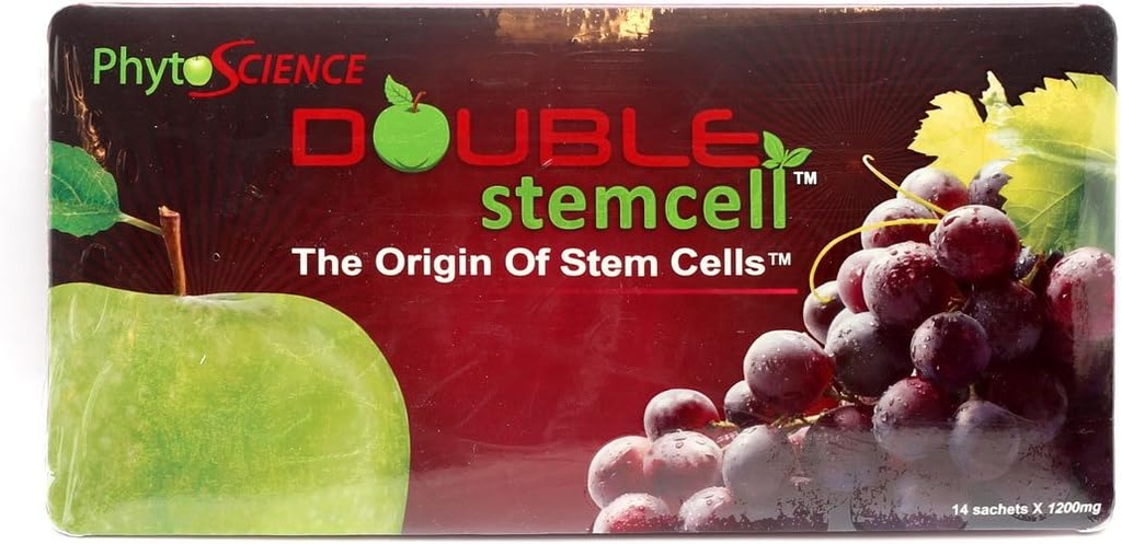 Phytoscience Double Stem Hücre Anti Aging Supplement Acai Berry Extract Blueberry Wrinkles Pores Pimples Fine Lines Skin Texture (14 Sachets)
