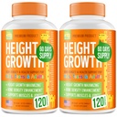 2 Boy Büyüme Maximizer Paketi - ABD'de Made in ABD - Natural Height Art Gallery & Teen Vitamins - Herhangi bir Yaşta Taller yetiştirmek için Pills - Yetişkinler ve Çocuklar için Kemik Büyüme Tamamı - 120 kapsül