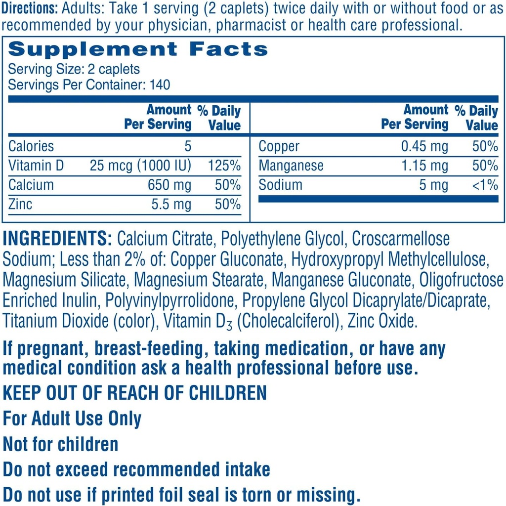 En yüksek Plus Citracals, Highly ►, Easy Digested, 630 mguba Citrate with 1000 IU Vitamin D3, Bone Health Supplement for Yetişkinler, Caplets, 280 (kahkadar)