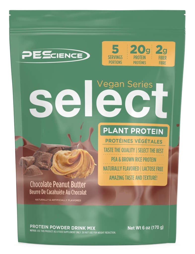 PE Science Select Vegan Protein Toz, Bitki bazlı Protein Toz, Şaşırtıcı Tadı, Smooth Texture, Pea ve Brown Rice, Süt Free, Lactose Free, Gluten Free - Peanut Butter, 5 Hizmetler
