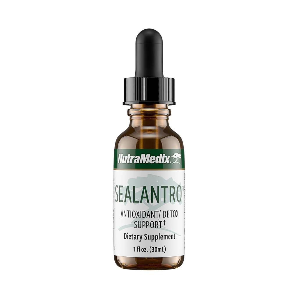 NutraMedix Sealantro - Body Detox Drops & Antioksis Supplement - Chlorella, Pacific Cold-Water Red Seaweed & Cilantro Extract - Herbal Detox Formula (1oz)