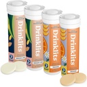 İçmeler Ginger-Lime & Orange Electrolyte Tabletler (4) Tube Sche | Daily Hydration Combo Pack | Delicious Natural Flavors - 0g Sugar | 40 Servisler - 10 Tabletler Tube