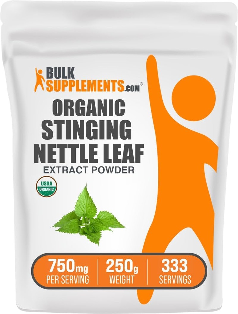 BulkSupplements.com Organik Sting Nettle Türlü Toz - Nettle Leaf Extract, Herbal Supplement - Vegan & Gluten Free, 750 mg per Service, 250g (8.8 oz) (Paket 1)