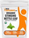 BulkSupplements.com Organik Sting Nettle Türlü Toz - Nettle Leaf Extract, Herbal Supplement - Vegan & Gluten Free, 750 mg per Service, 250g (8.8 oz) (Paket 1)