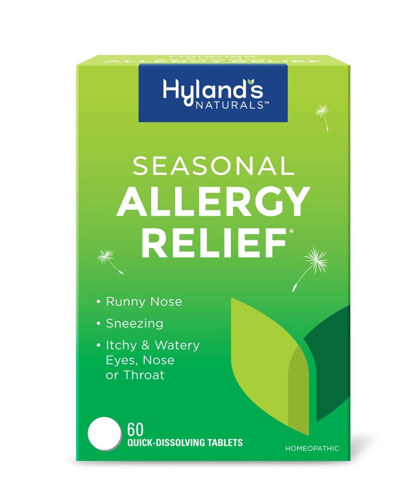 Hyland'ın Kapalı ve Açık, Drowsy Mevsimsel Alerjiler Yardım Pilleri, Sneezing için, Runny Nose, Itchy ve Watery Eyes, Nose veya Throat, Güvenli ve Doğal, Hızlı Dağıtım Tabletleri, 60 Kont