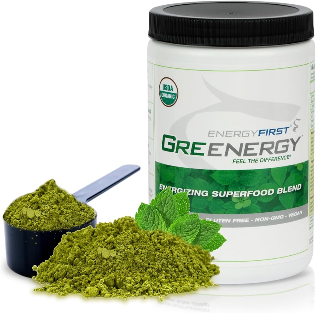 Enerji Önce Enerji Organik Superfood Toz - Vegan, Gluten-Free, Sugar-Free, Non-GMO - 30 Günlük Enerji ve Immunity Boost için hizmet!