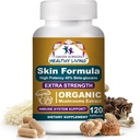 Kanser Bilimleri Skin Wellness Tamam, USDA sertifikalı Organik Türlü Mushrooms Supplement, Ekstra Güçlü 1.500 mg, Yüksek Potency% 40 Beta-Glucans, Immune Support, Glowing Kompleksi, 120 Capsules