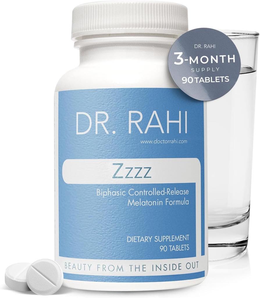Dr. Rahi Melatonin 5 mg touba and B6 Sleep Support Supplement, USA'da Made, Melatonin 5 mg Tabletleri Deep Sleep, Calm Sleep, Relaxing Sleep, Natural Sleep Aid for Yetişkinler, Zzzz - Melatonin 5 mg Tabletleri
