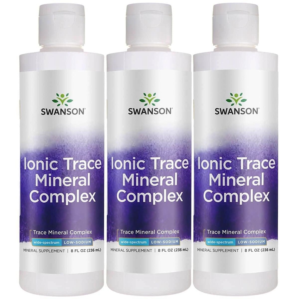 Swanson Concentrace Trace Mineralleri 8oz-Complete Mineral Kompleksi Enerji, Hydration, & Electrolyte Balance 72 Yüksek Aborpsiyon Ionic Minerals such As Magnezyum, Pyum, Kalsiyum (3 Paket)