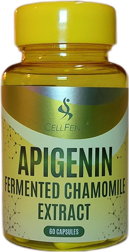 Apigenin | Fermented Chamomile Extract | Capsule başına 100 mg of Apigenin per Capsule | 60 Vegan Capsules (500 mg)