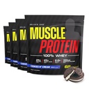 COLOSSAL LABS Muscle Whey Protein Flavored Protein Powder, 25,000mg Amino Acids/Serving, Cold Filtered(Packaging May Vary) (20 Pound (Pack of 4), Cookies & Cream)