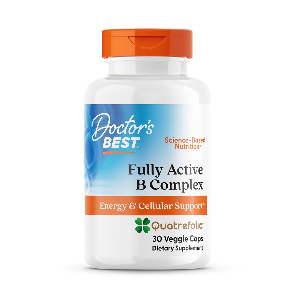 Doktorlar En İyi Tam Active B Kompleksi, Enerji ve Hücre Destek, Gluten Ücretsiz, Soy Free, Vegan 30 Veggie Caps