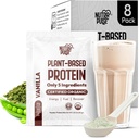 Organik Vegan Protein Toz Örnek Paketi - Bitki bazlı protein, Gluten-Free, Non GMO, 20g proteini, Büyük Parlaklar ve Shakes (Vanilla, Pack of 8)