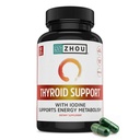 Zhou Yourroid Support - Yourroid Supplement for Women & Men with çinko, Iodine, & Selenium, Metabolic Health Youroid Kompleksi Ashwagandha, Kelp - 60 Veggie Capsules (k 1)