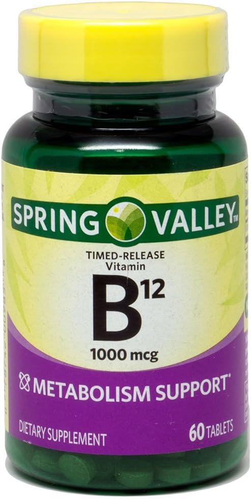 Spring Valley - B-12 1000 mcg, Timed Bülteni, 60 Tablet