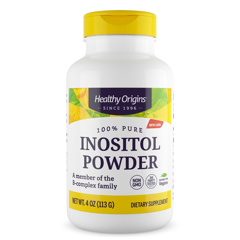 Sağlıklı Origins Inositol Toz, 113 g - Skin, Hair & Nail Health - B8 Toz Tamam - B Kompleks Ailesinin Bir parçası - Vegan, Non-GMO & Gluten-Free Supplement - 4 Oz