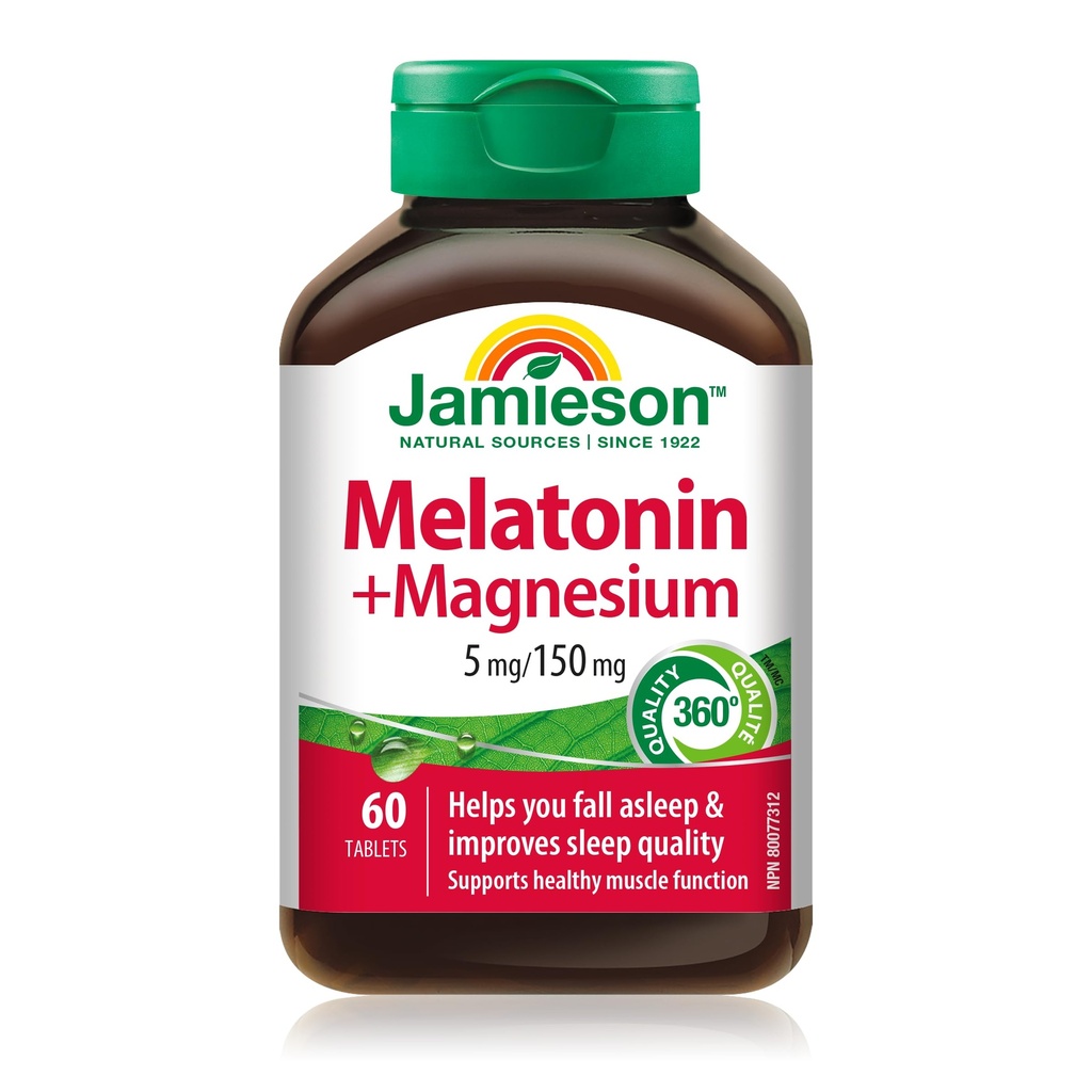 Jamieson Melatonin ile Magnezyum 5 mg/150mg, 60 Tablet