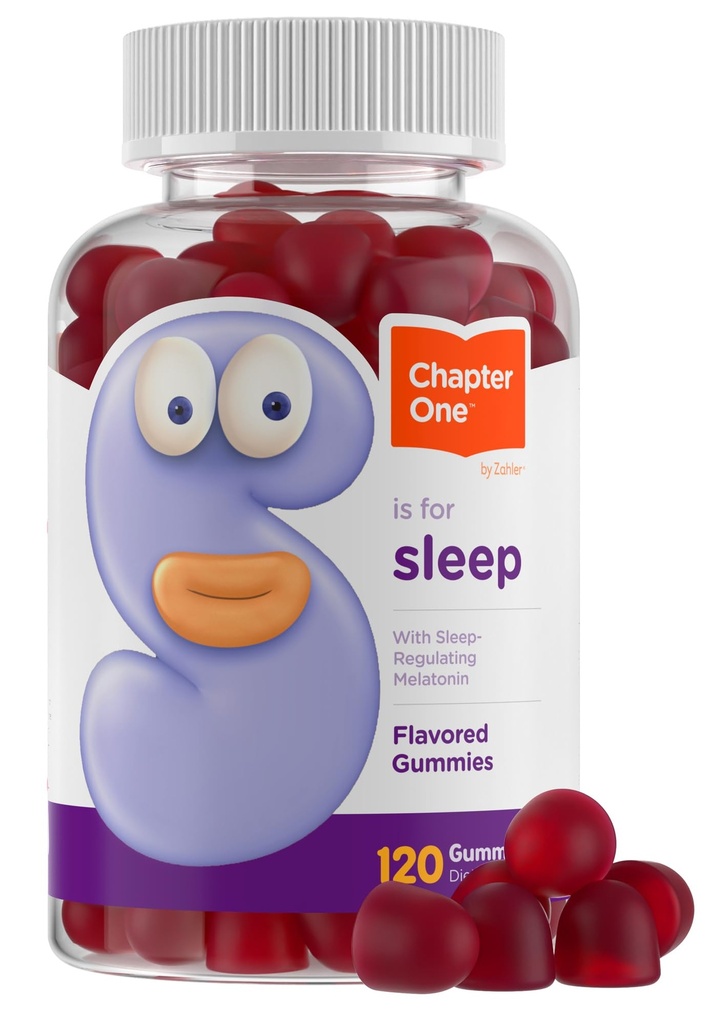 Zahler - Bölüm One Sleep Melatonin Gummies for Kids & Yetişkinler (120 Flavored Gummies) - 2.5 mg, Kosher, Natural Sleep Support
