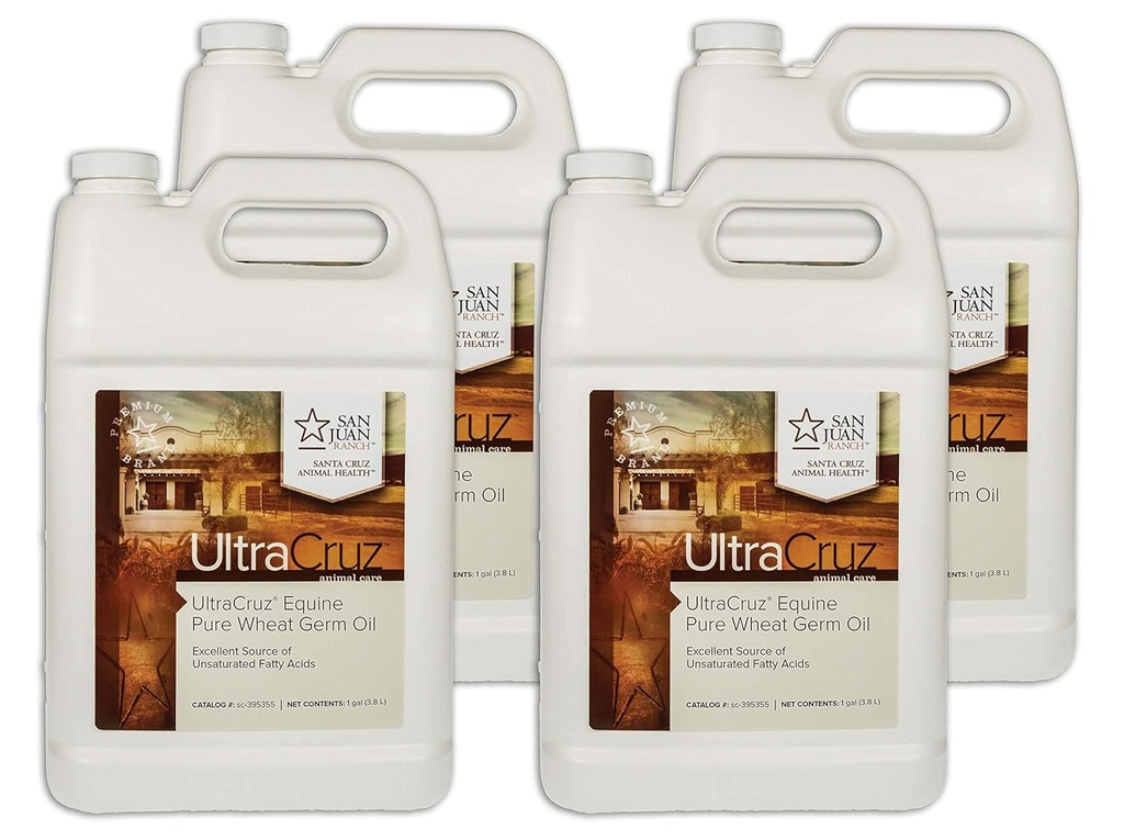 UltraCruz® Equine Pure Wheat Germ Oil, 4 x 1 Gallon