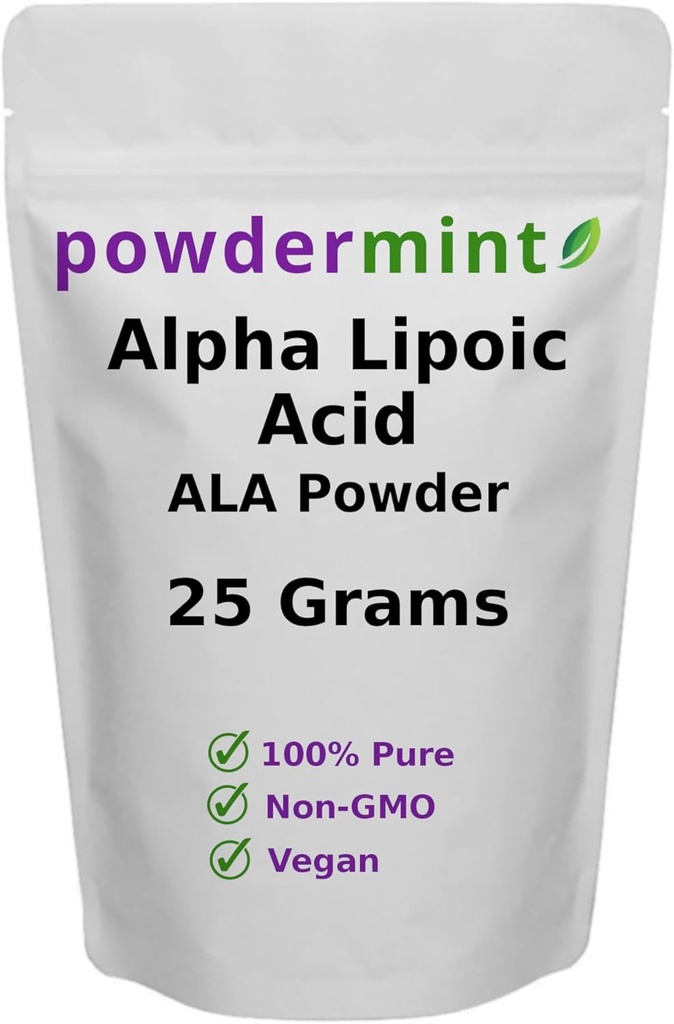 Alfa Lipoic Asit Toz (RS-ALA, Pure ALA) (Multiple Boyutlar) Antioksi (ALA Toz) Scoop Dahil