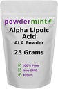Alfa Lipoic Asit Toz (RS-ALA, Pure ALA) (Multiple Boyutlar) Antioksi (ALA Toz) Scoop Dahil