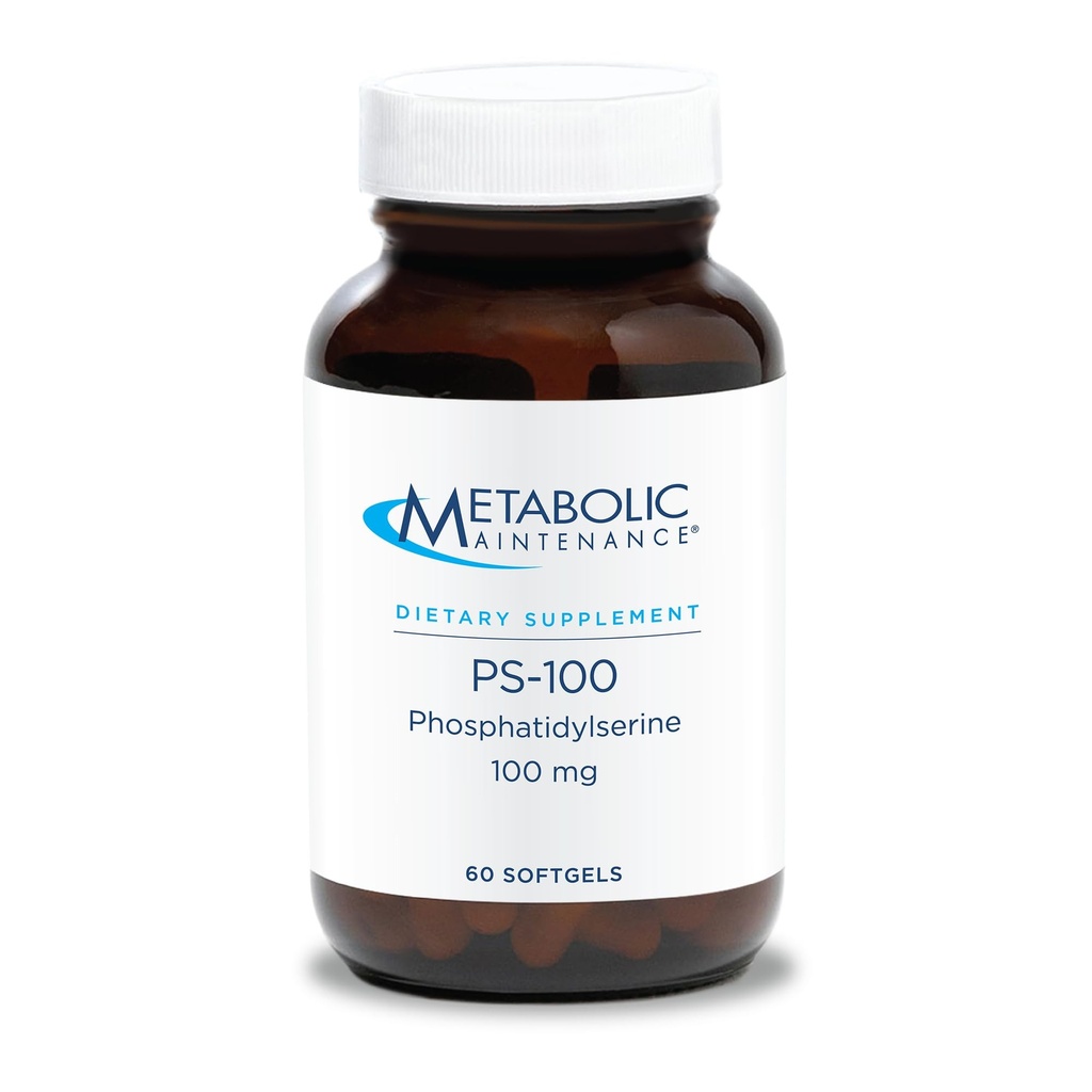 Metabolik Bakım PS-100 Phosphatidylserine, 100 mg - Normal Bellek + Bilişe Yardımcı olmak için Tamam, Restful Sleep (60 Softgels)