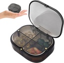 Günlük Pill Organizer, 4 Karşılaştırmalı Hareketli Pill Box with Moisture-Proof Design, Cute Medicine Organizer Vitamin, Fish Oil, Supplements and Drugs