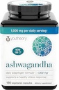 Genric Ashwagandha Supplement Organik KSM-66 Ashwagandha Vejetaryen Supplement 180 Capsules, Günlük Hizmette 1000 mg, Sağlıklı Stres Yönetimi Yanıtı Destekleyin, Clear