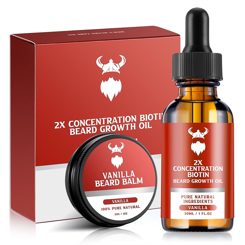 Ayıd growth Kit - 2X Concentration Biotin for Men, Natural Materialss with Argan Oil, Jojoba Oil and Vitamin (Vanilla)