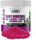 AKI Berry Bombshell - Acai, Elderberry & Blueberry Mix (5.3oz/150g) - Bir Beslenme, Flavorful ve Superfood Yaratmak için İdeal Bayanlar Birlikte Getirin - Vegan Dostu & Gluten Ücretsiz