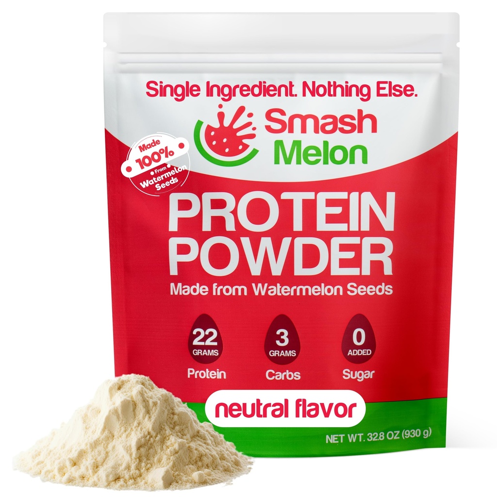Sumelon Tohum proteini Toz Raw - Cold-Pressed, Single-Ingredient Unflavored Protein Toz- Shake veya Bake onunla birlikte