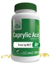 Sağlık Thru Beslenme Caprylic Acid 600 mg 200 Softgels | C8 Octanoic Acid from Pure 1g MCT Oil | Non-GMO & Soy Free | Sağlıklı Digestive and Intestinal Health | Keto Friendly