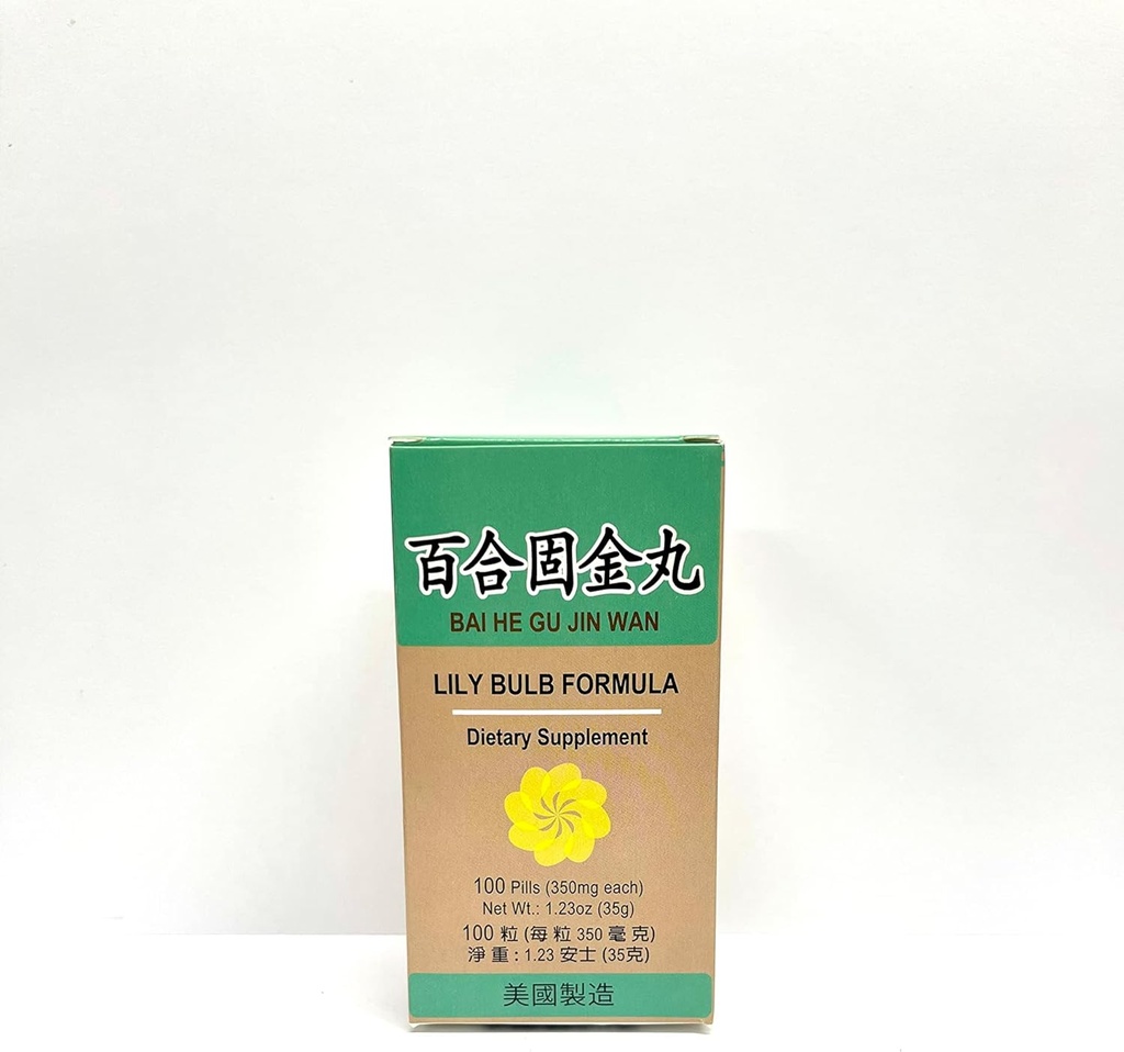 Lao Wei Lily Bulb Formula - Bai He Gu Jin Wan Herbal Supplement Sağlıklı Bir Respiratory Sistemi ve Phlegm 100 Pills 350 mg / ABD'de Yapılan Phlegm 100 Pills 350 mg/her Şeyi Korumaya Yardımcıdır