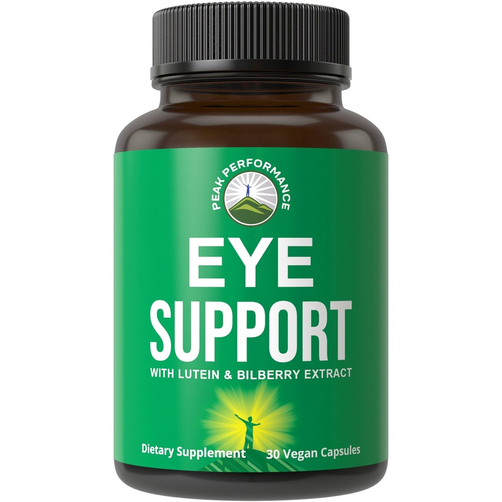 Peak Performance Eye Vitamins - Lutein ile Macular Destek Supplement, Zeaxanthin, Astaxanthin, Carotenoids, Bilberry Extract. Aging Eyes, Bilgisayar, Akıllı Kullanıcılar için Kapsüller. Dejenerasyondan Kaçınmak