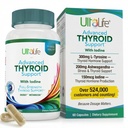 Günlük Tiroid Iodine Ashwagandha Vitamin B12 çinko ve Selenium Enerji Metabolism ve Focus 60 Capsules