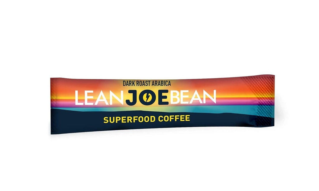 Lean Joe Bean Superfood Kahve | Organik Instant Keto Coffee with Mushrooms, MCT, Collagen, Turmeric, Probiyotiks & Folate | supported by Science (24) Count