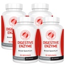Silver Fern Brand Ultimate Digestive Enzyme Supplement - 4 Şişe - Yüksek Potency, Multi Enzyme - Digestive Comfort & Food Tolerance - Amylase, Proteaseulase, More More