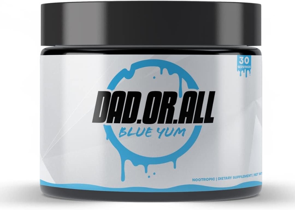 DADORALL Nootropic Toz for Energy and Focus | No Sugar Focus Energy Drink Mix with Nootropic Supplements, 200 mg Caffeine, Yetişkinler için 5g Per Scoop, 5.29 Ounces, (Mavi Yum, 30 Hizmet Paketi)