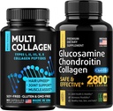 Bone & Ortak Destek, Sağlıklı Saç ve Çiçeği - Multi Collagen Capsules 90parator ve Glucosamine Capsules 120par