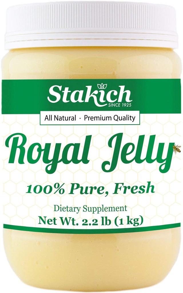 Stakich Fresh Royal Jelly - Pure, All Natural - Nomixs/Flavors / Preservatives eklendi - 1 Kilogram (2.2 Pounds)