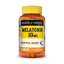 MASON NATURAL Melatonin 3 mg ile B6 & Food, Natural Sleep Aid, Supports Restful Sleep, 60 Tabletler