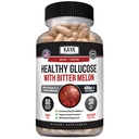 Kaya Naturals Health Gluco with Bittermelon Supplement | Sağlıklı Seviyeler ve Fonksiyonlar, 20 Herbs Vitaminleri ve Mineralleri, Alfa Lipoic Acide, Cinnamon, C & E, Non-GMO (60 Kont)