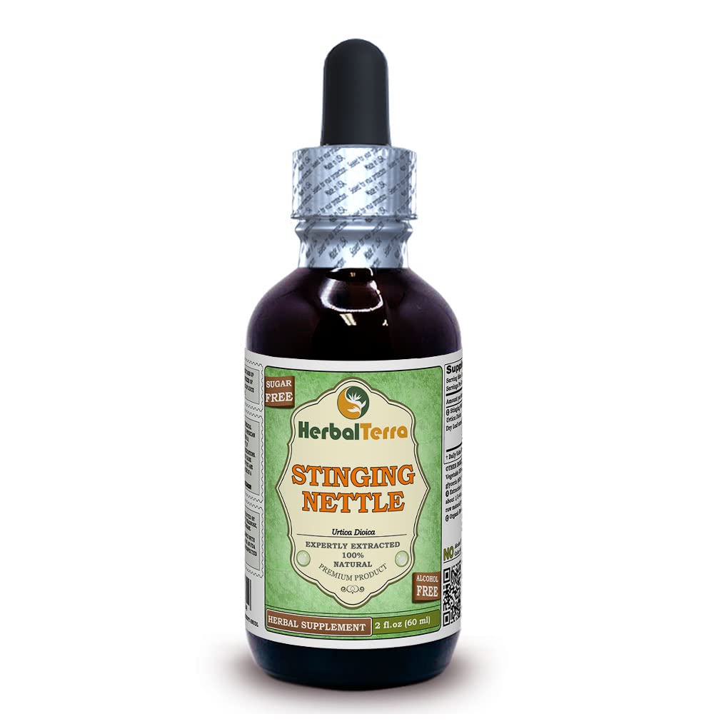 Stinging Nettle (Urtica Dioica) Glycerite, Organic Dried Leaves Alcohol-Free Liquid Extract 2 oz