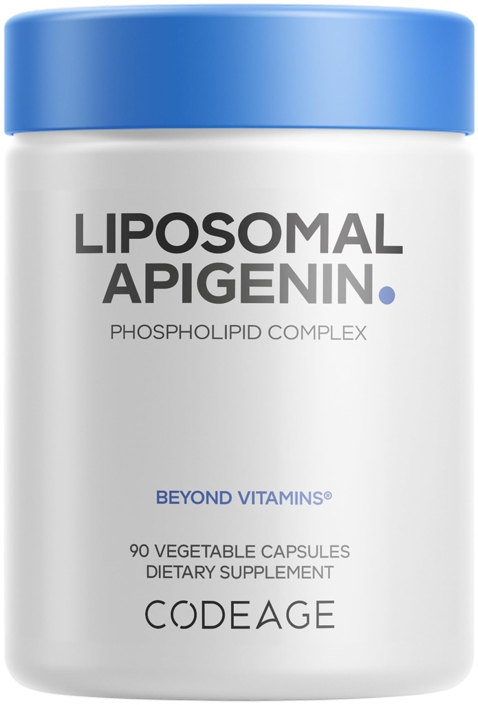 Kodaj Liposomal Apigenin Supplement, 3Month Supply, Daily Flavonoid Chamomile Extract, Liposomal Phospholipid Kompleksi, Non-GMO Sunflower Oil, Phosphatidylcholine Vegan