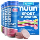 Nuun Sport Electrolyte Tabletleri Proaktif Hydration, Karma Flavors, 4 Pack (40 Hizmet)