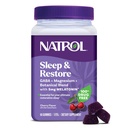 Natrol Uyku + Magnezyum Glycinate Mix Gummies with Melatonin 5 mg - Calm Magnezyum with GABA, Botanical Comb, Cherry Flavor, 60 Gummies