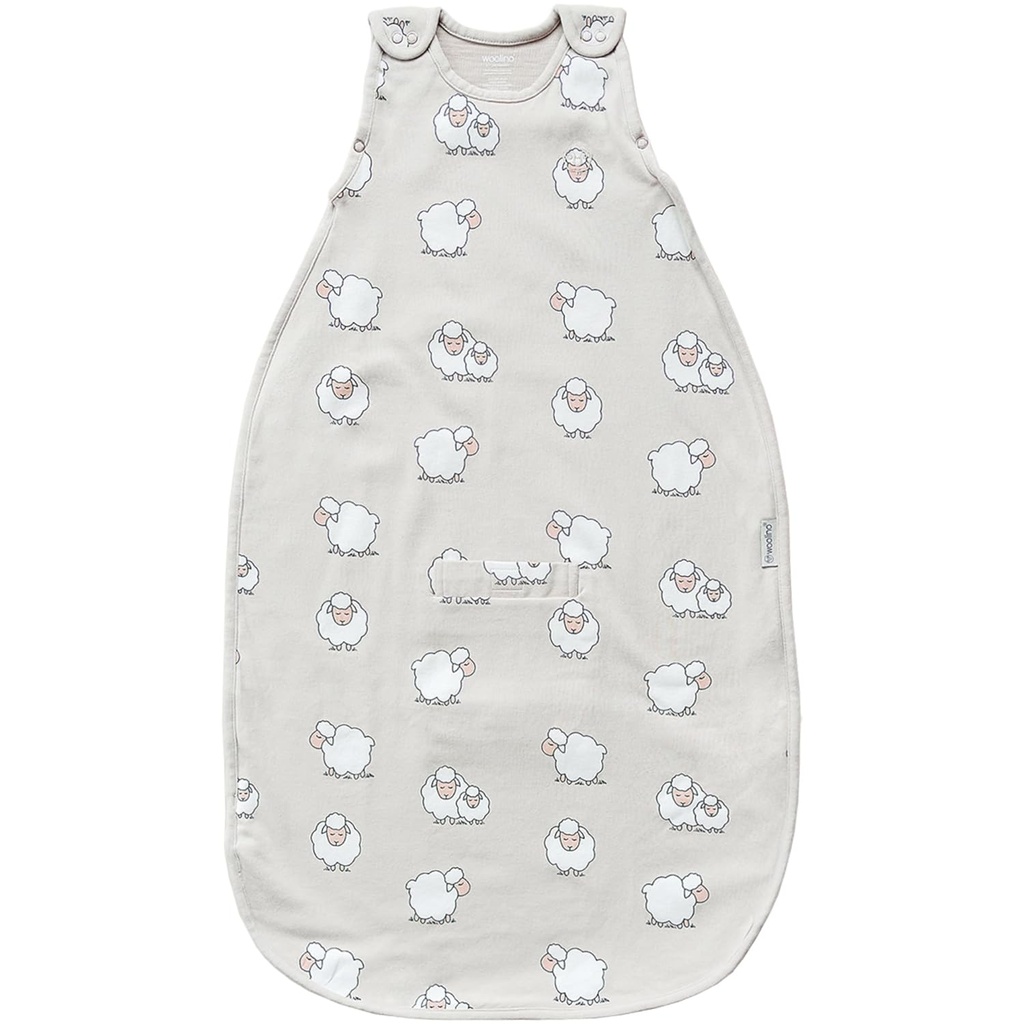 Woolino 4 Season Sleep Sack - Ultimate Merino Wool ve Organik Pamuk Uyku Bag - Bebek için İki Yollu Bir Evrensel Boyut Uyku Sack (2-24 Ay) - Koyun Koyun Koyun