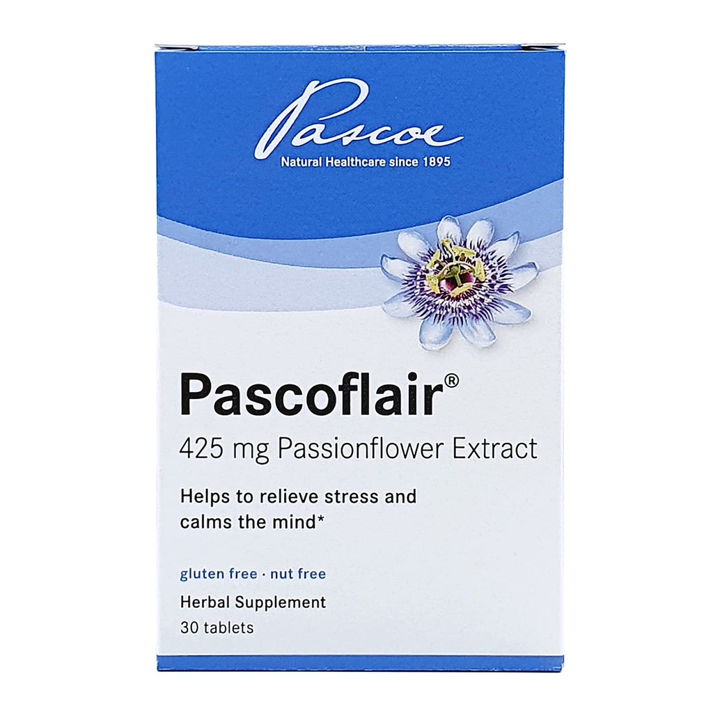 Pascoflair - Herbal Sleep Aid Relieve Restless & Nervousness, Calms The Mind to Help Health & Restful Sleep – 425 Mg of Passionflower Extract Per Tablet (30 Tabletler)