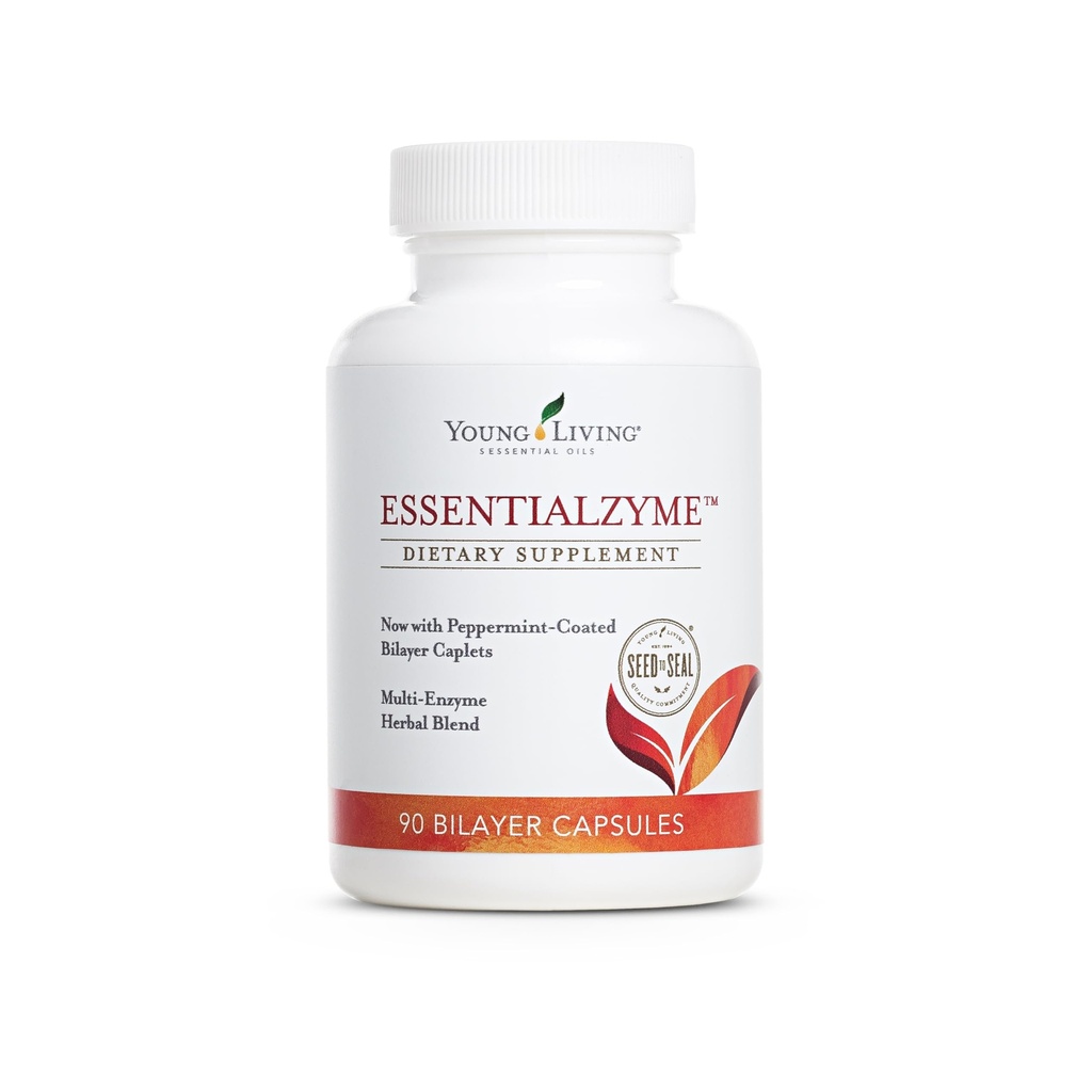 Young Living Essentialzyme - 90 Capsules | Multi-Enzyme Formula | Stimulates Enzyme Aktivitesi | Optimal Digestion için Digestive Health | Keto-Friendly | Diyet Supplement